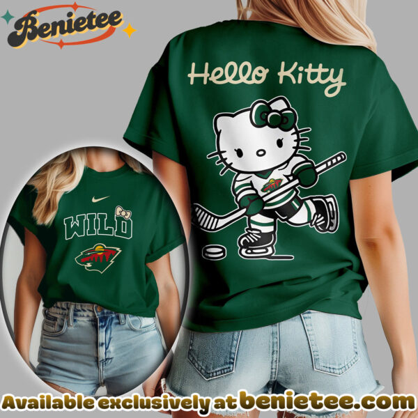 Minnesota Wild Premium NHL Hello Kitty Womens Shirt