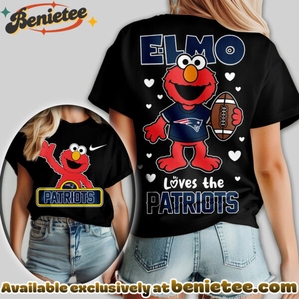 New England Patriots Premium NFL Elmo Fan 3D Shirt