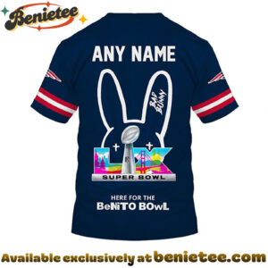 New England Patriots x Bad Bunny Super Bowl 2026 Limited Edition Shirt - Ver 2