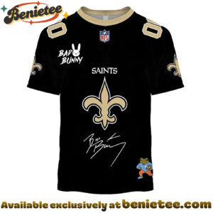 New Orleans Saints x Bad Bunny Super Bowl 2026 Limited Edition Shirt - Ver 2