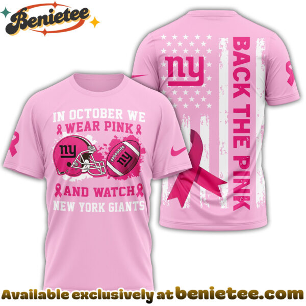 New York Giants Pink Out Breast Cancer T-Shirt