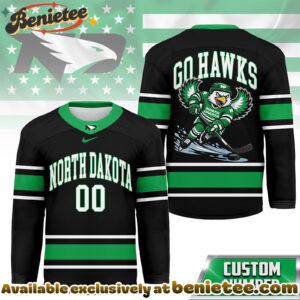 North Dakota Fighting Hawks Premium NCAA Game Day Hockey Jersey - Ver 3