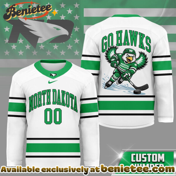 North Dakota Fighting Hawks Premium NCAA Game Day Hockey Jersey - Ver 2
