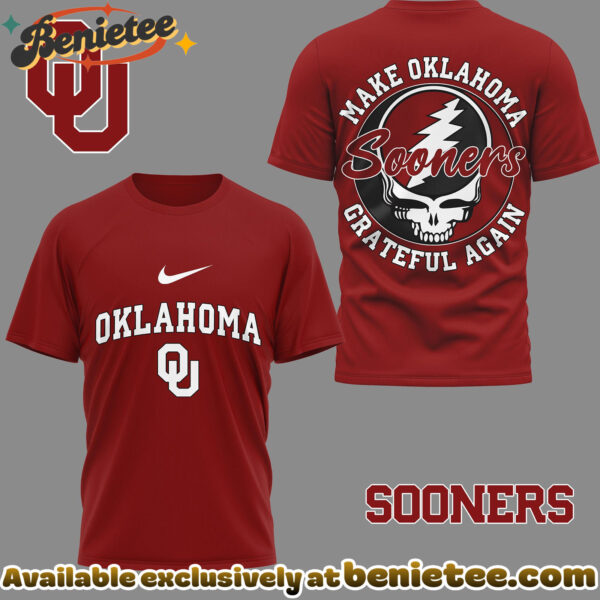 Oklahoma Sooners Premium NCAA Grateful Game Day 3D Shirt Hoodie