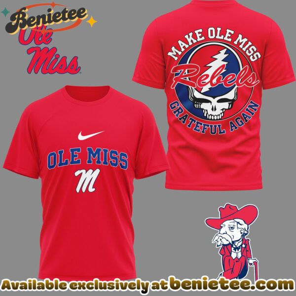 Ole Miss Rebels Premium NCAA Grateful Game Day 3D Shirt Hoodie - Ver 2