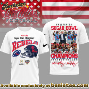 Ole Miss Rebels Premium NCAA Sugar Bowl Champions 3D Shirt