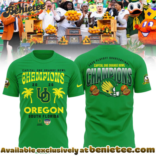Oregon Ducks 2026 Orange Bowl Champions Limited Edition Shirt - Ver 2