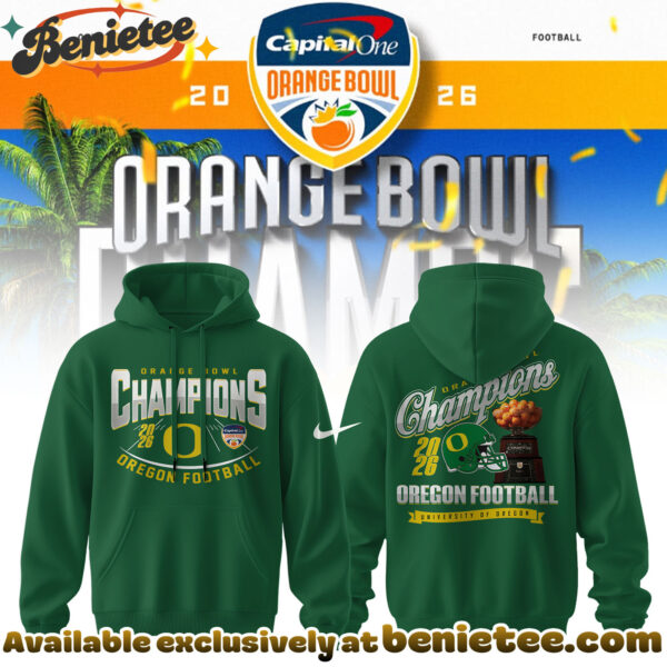 Oregon Ducks Orange Bowl Champions 2026 Hoodie - Ver 2
