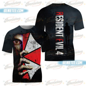 Vintage Resident Evil 4 3D Shirt, RE 4 You Are Dead Fan Graphic Tee, Gift For Women and Man Unisex T-Shirt