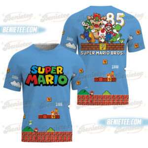 Retro Super Mario 3D Shirt,Mario Family T-Shirt,Super Mario Matching Tee,Mario and Friends