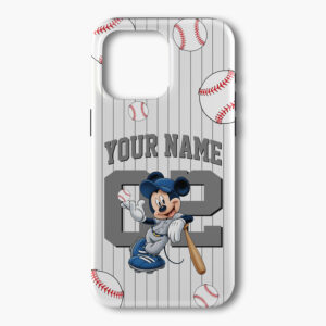 Retro Mickey Mouse Phone Case, Mickey Baseball Case, Disney Sport Mickey