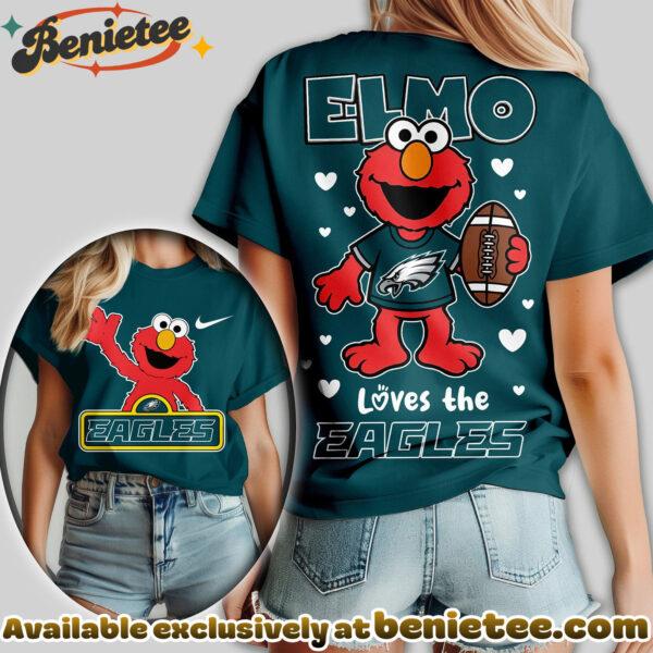 Philadelphia Eagles Premium NFL Elmo Fan 3D Shirt