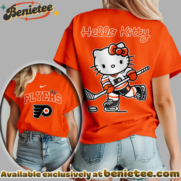 Philadelphia Flyers Premium NHL Hello Kitty Womens Shirt