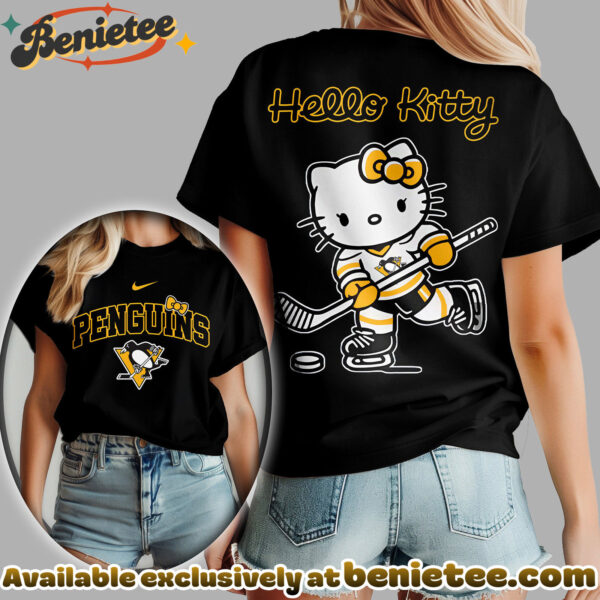 Pittsburgh Penguins Premium NHL Hello Kitty Womens Shirt