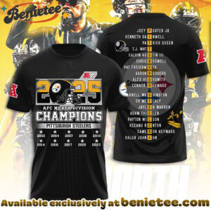 Pittsburgh Steelers 2025 AFC North Champions Limited Edition Shirt - Ver 3