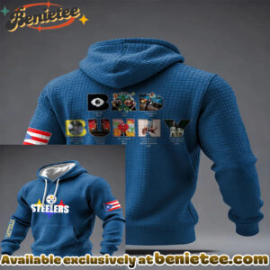 Pittsburgh Steelers Bad Bunny Album Waffle Hoodie - Ver 2