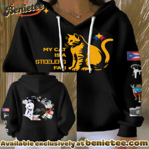 Pittsburgh Steelers My Cat Is A Fan Graphic Hoodie - Ver 3