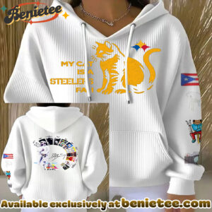 Pittsburgh Steelers My Cat Is A Fan Graphic Hoodie