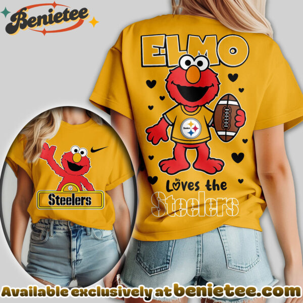 Pittsburgh Steelers Premium NFL Elmo Fan 3D Shirt