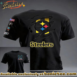 Pittsburgh Steelers Ripped Logo Graphic T-Shirt