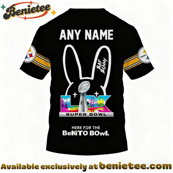 Pittsburgh Steelers x Bad Bunny Super Bowl 2026 Limited Edition Shirt - Ver 3