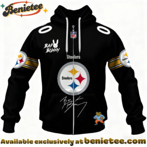 Pittsburgh Steelers x Bad Bunny Super Bowl 2026 Limited Edition Shirt - Ver 2