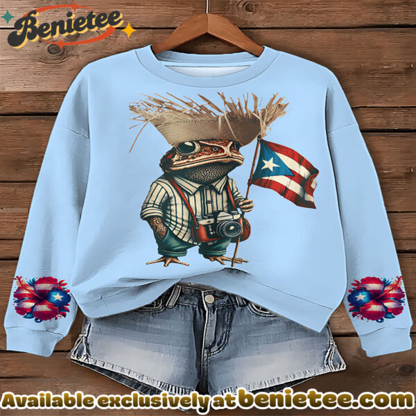 Puerto RIco Singer Boricua Decorate Printed Sweatshirt