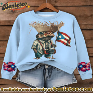 Puerto RIco Singer Boricua Decorate Printed Sweatshirt