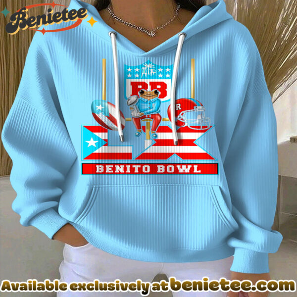 Puerto Rico Singer Benito Bowl Print Casual Hoodies - Ver 2