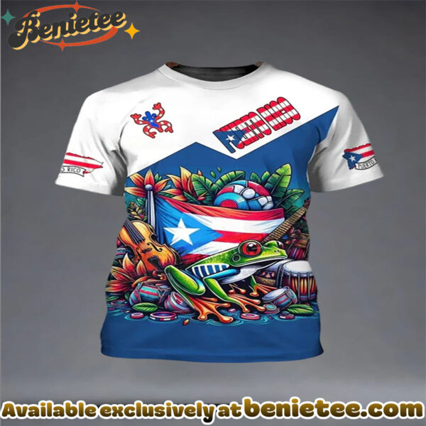 Retro Neutral Fun Rabbit Football Puerto Rico Bad Rabbit Music Enthusiast Printed T-shirt