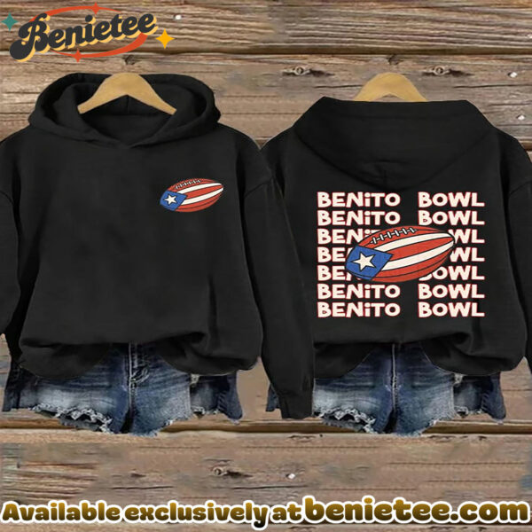 Retro Puerto Rico Print Hoodie - Ver 2