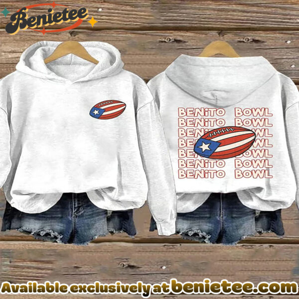 Retro Puerto Rico Print Hoodie - Ver 4