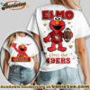 San Francisco 49ers Premium NFL Elmo Fan 3D Shirt