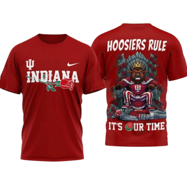 Indiana Hoosier NCAA Rose Bowl 2026 Hoosiers Rule 3D Shirt