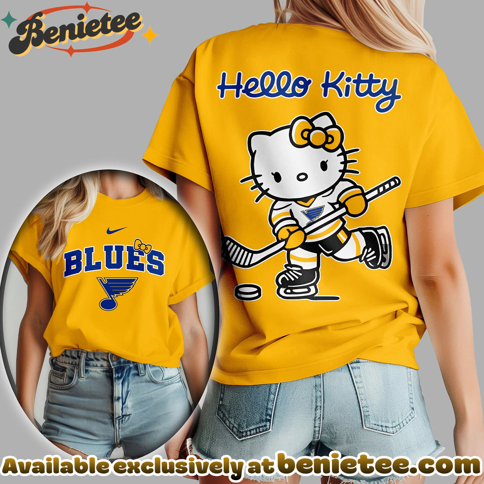 St Louis Blues Premium NHL Hello Kitty Womens Shirt