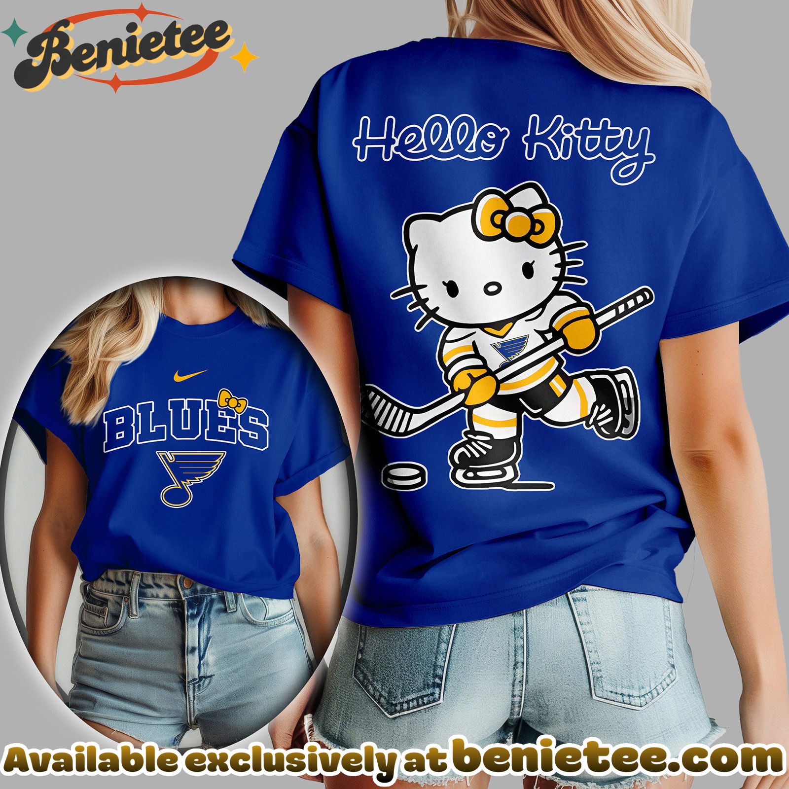 St Louis Blues Premium NHL Hello Kitty Womens Shirt