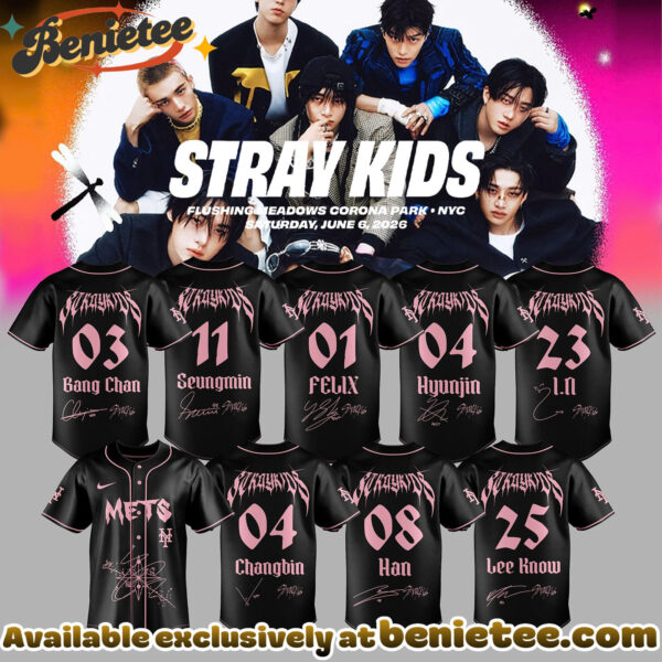 Stray Kids x New York Mets - Governors Ball Music Festival 2026 Collection Baseball Jersey, Sports Jerseys