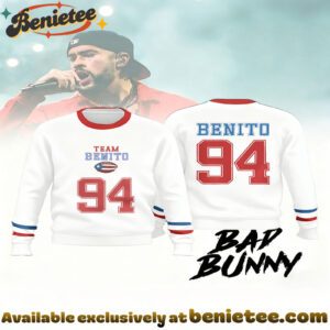 Super Bowl And Bad Bunny Crewneck Color-Block Sweatshirt