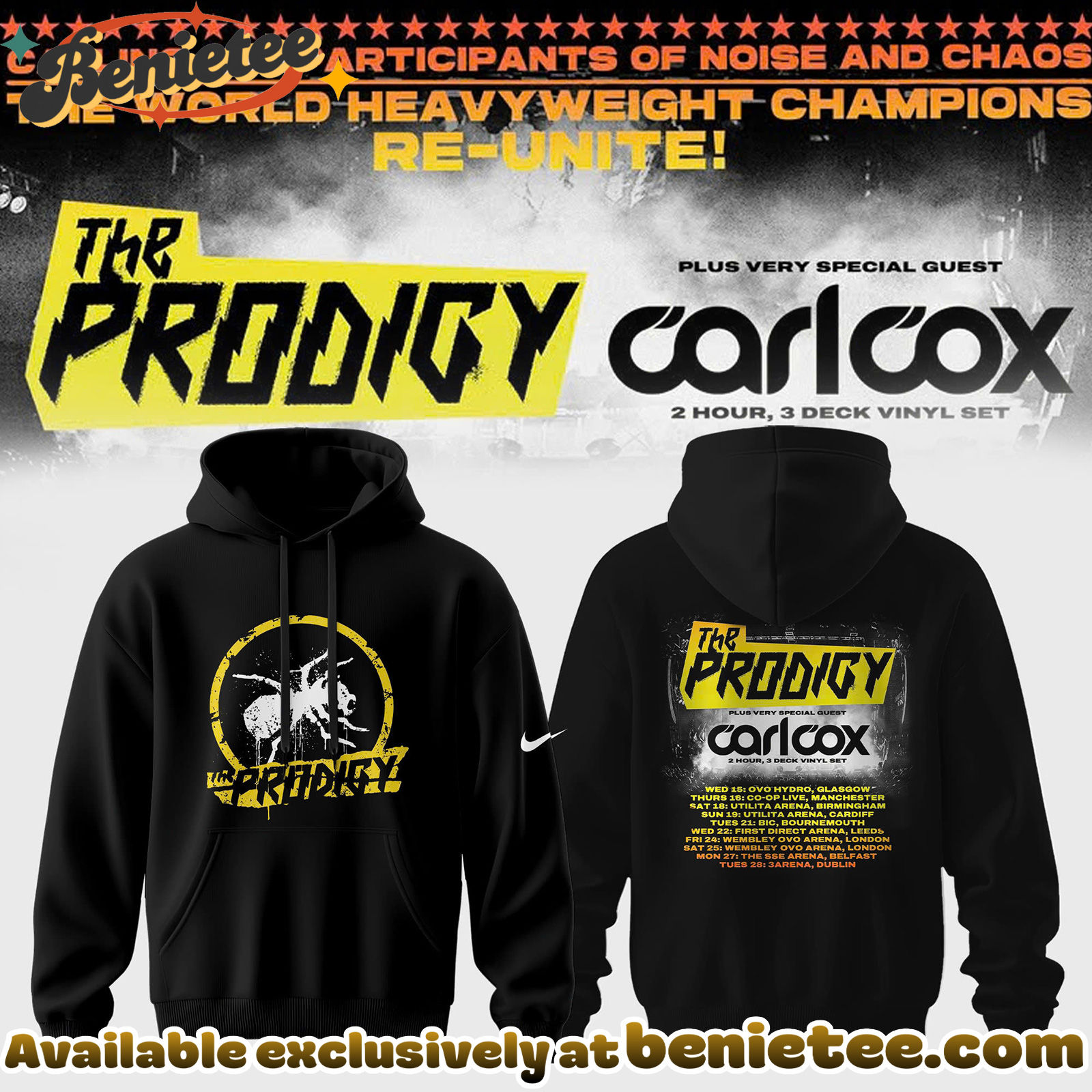 The Prodigy - UK Ireland Arena Tour 2026 Collection Hoodie, Tshirt, Sweatshirt