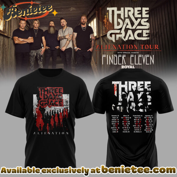 Three Days Grace 2026 Tour Merchandise Hoodie, Tshirt, Sweatshirt - Ver 3