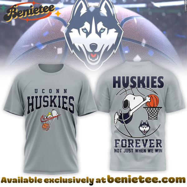 UConn Huskies Premium NCAA Basketball Snoopy 3D Shirt MM