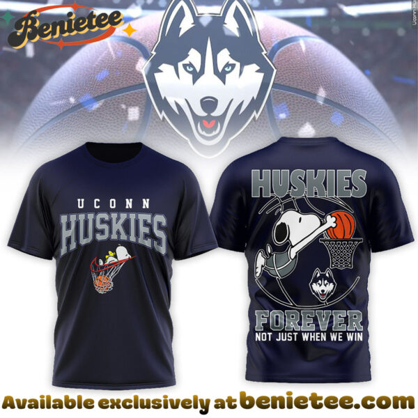 UConn Huskies Premium NCAA Basketball Snoopy 3D Shirt MM