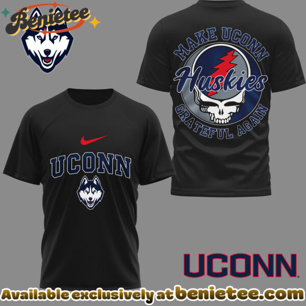 UConn Huskies Premium NCAA Grateful Game Day 3D Shirt Hoodie - Ver 2