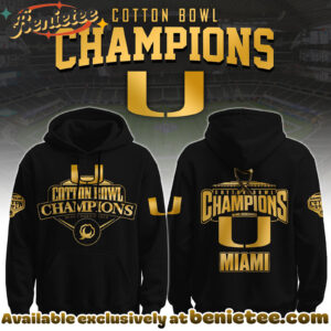 UM Hurricanes Football Cotton Bowl Champions Special Hoodie Limited Edition Hoodie