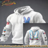Unisex Bunny Football Music Lover Printed Hoodie - Ver 2