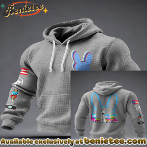 Unisex Bunny Football Music Lover Printed Hoodie - Ver 3