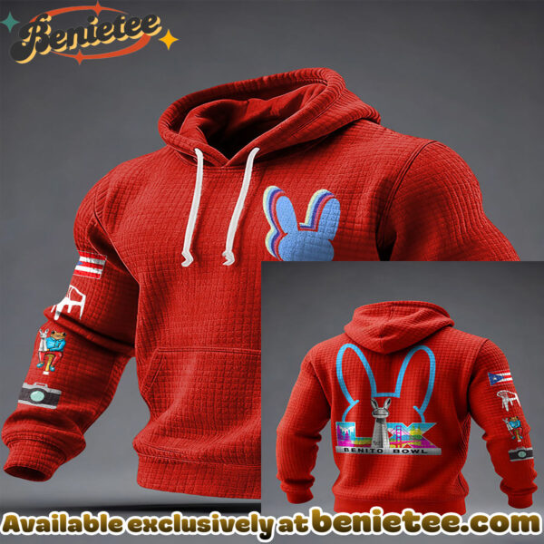 Unisex Bunny Football Music Lover Printed Hoodie - Ver 4