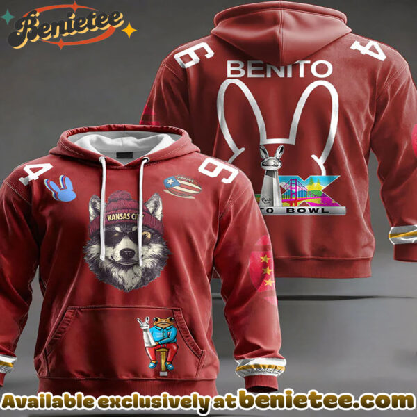 Unisex Bunny Music Football Lover Chiefs Printed Hoodie