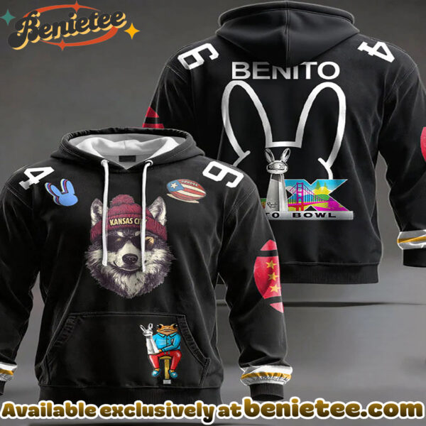 Unisex Bunny Music Football Lover Chiefs Printed Hoodie - Ver 2