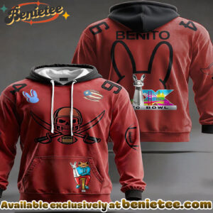 Unisex Bunny Music Football Lover Cowboy Printed Hoodie - Ver 3